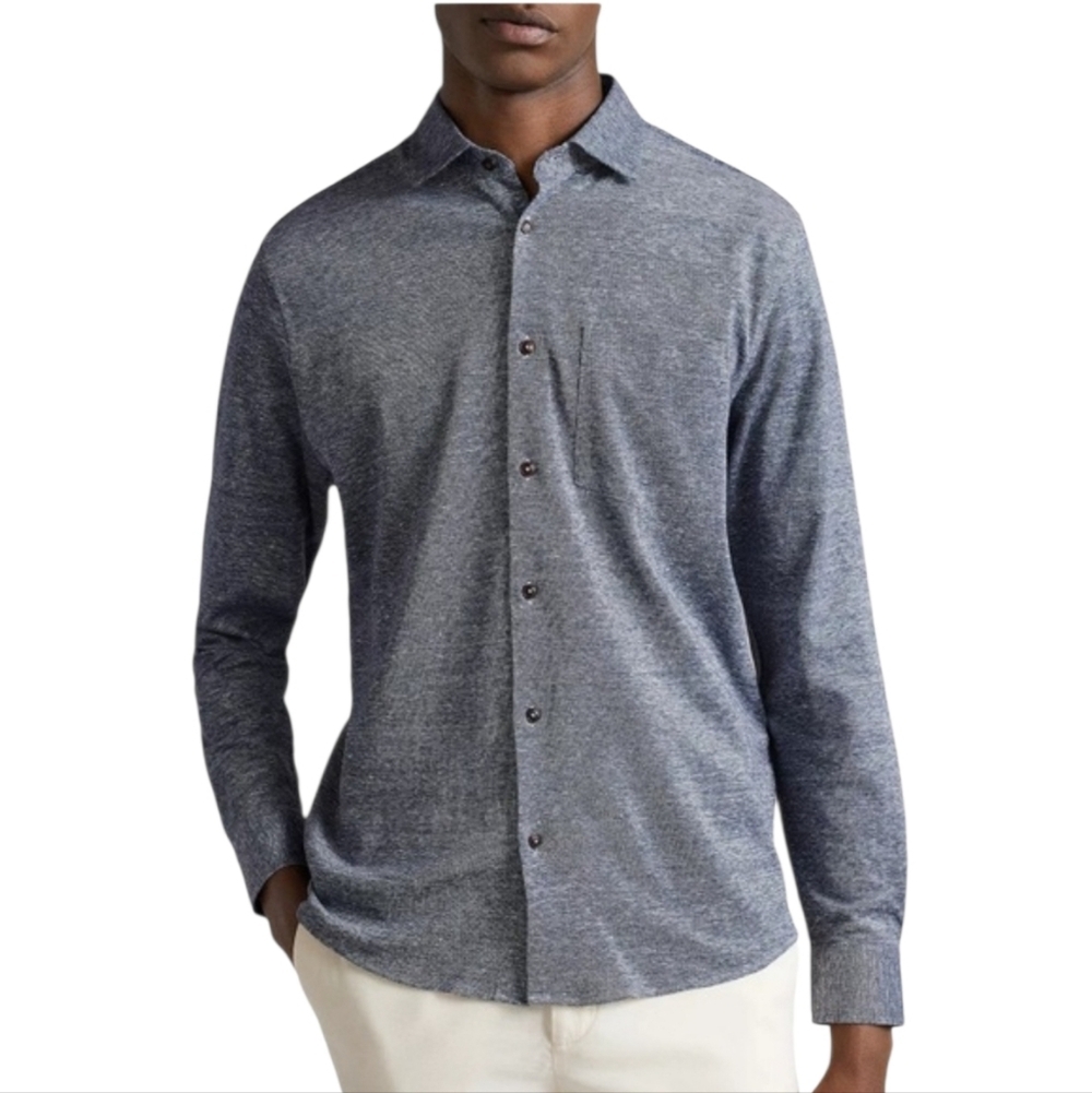 Ted Baker Mitre Men's Jersey Shirt In Grey
